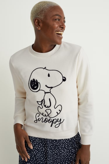 Femmes - Sweat - Snoopy - blanc crème