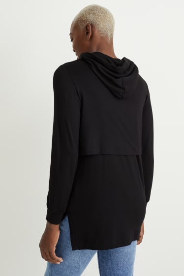 Mujer - Sudadera de lactancia con capucha - negro