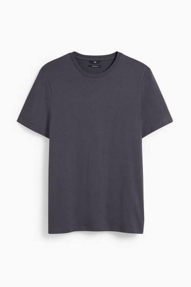 Uomo - T-shirt - cotone Pima - antracite