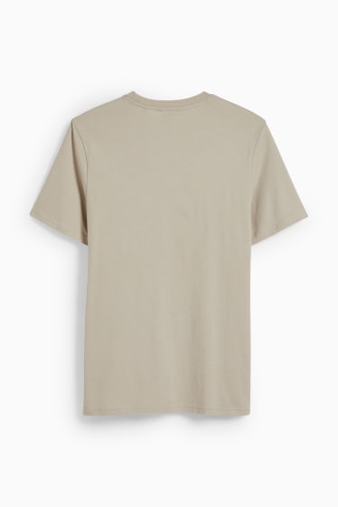Heren - T-shirt - beige