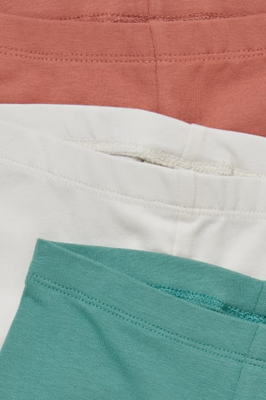 Enfants filles - Lot de 3 - leggings capri - blanc crème