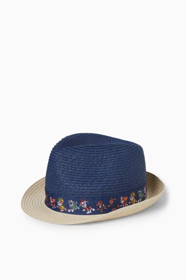 Enfants - Pat’ Patrouille - chapeau de paille - bleu foncé