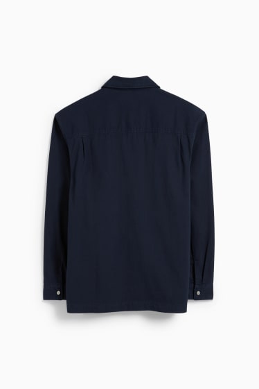 Hommes - Chemise - regular fit - col kent - bleu foncé