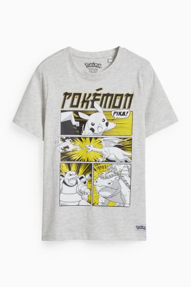 Niños - Pokémon - camiseta de manga corta - gris claro jaspeado