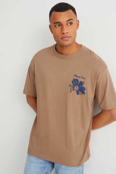 Hommes - T-shirt - marron clair