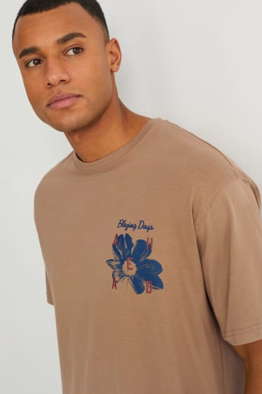 Hommes - T-shirt - marron clair