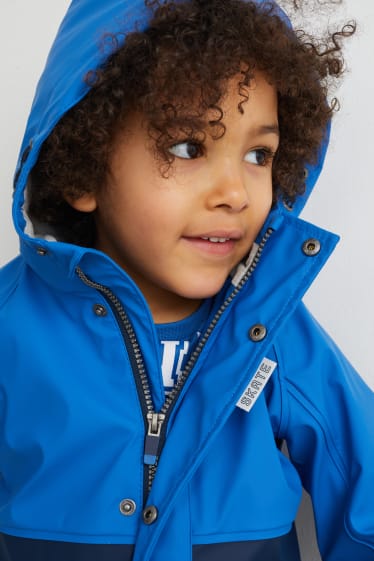 Enfants garçons - Veste de pluie à capuche - bleu foncé