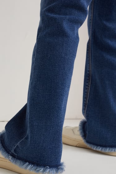 Kinder - Flared Jeans - jeansblau