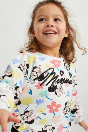 Children Girls - Minnie Mouse - set - sweatshirt and leggings - 2 piece - white