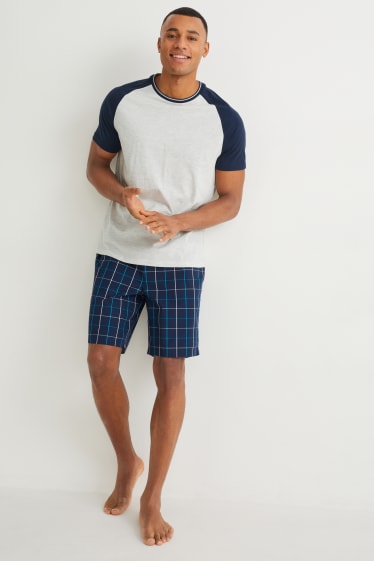 Men - Short pyjamas - light gray-melange