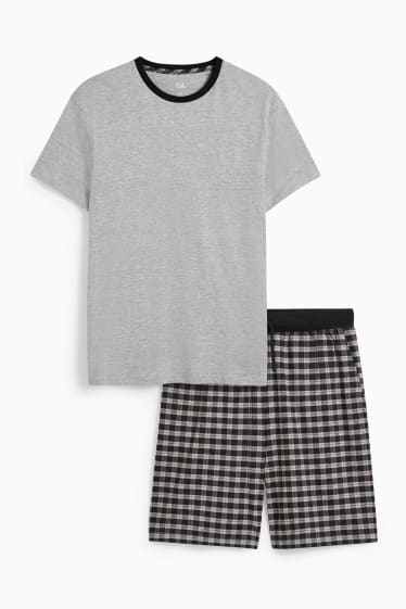 Men - Short pyjamas - light gray-melange