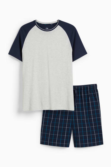 Men - Short pyjamas - light gray-melange