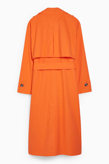 Dames - Trenchcoat - donker oranje