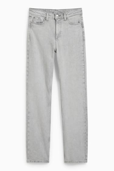 Femmes - Straight jean - high waist - LYCRA® - jean gris clair