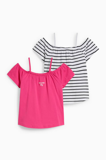 Kinder - Multipack 2er - Kurzarmshirt - pink