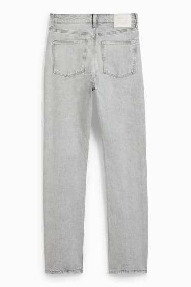 Kobiety - Straight jeans - wysoki stan - LYCRA® - dżins-jasnoszary