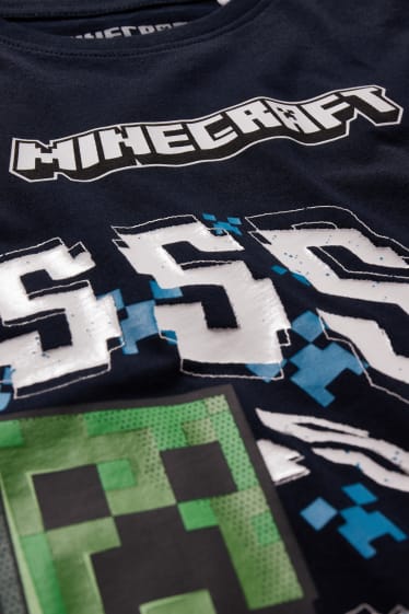 Kinder - Minecraft - Kurzarmshirt - dunkelblau