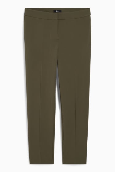 Donna - Pantaloni business - vita media - regular fit - verde scuro