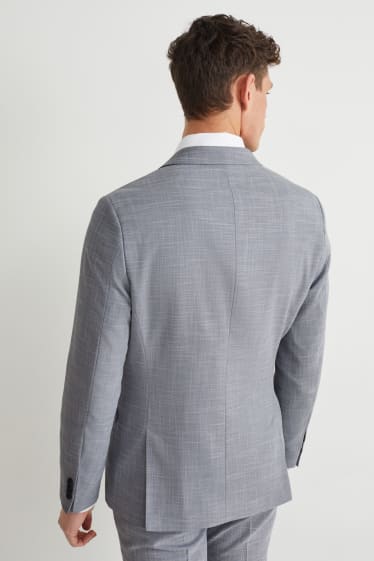 Uomo - Giacca coordinabile - slim fit - stretch - LYCRA® - grigio