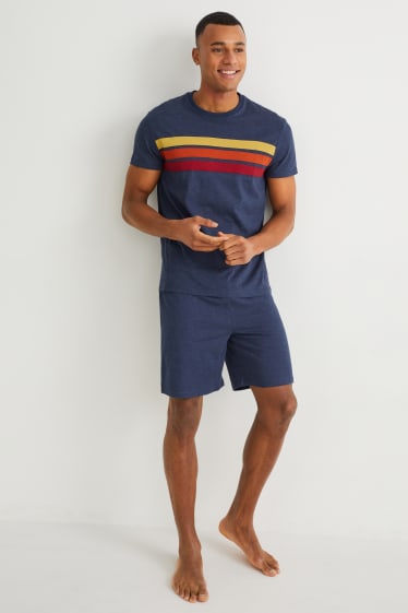 Hommes - Pyjashort - bleu foncé