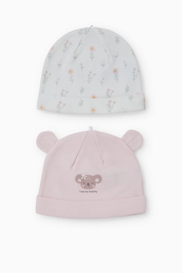 Babies - Multipack of 2 - baby hat - light rose