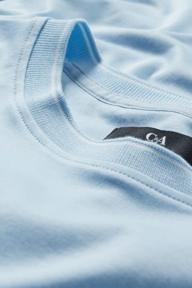 Uomo - T-shirt - cotone Pima - azzurro