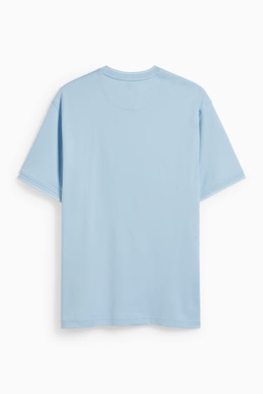 Hommes - T-shirt - coton Pima - bleu clair