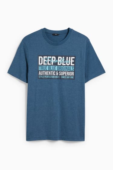 Heren - T-shirt - donkerblauw
