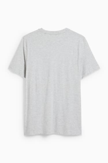 Men - T-shirt - light gray-melange