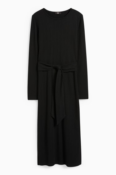 Damen - Column Kleid - schwarz