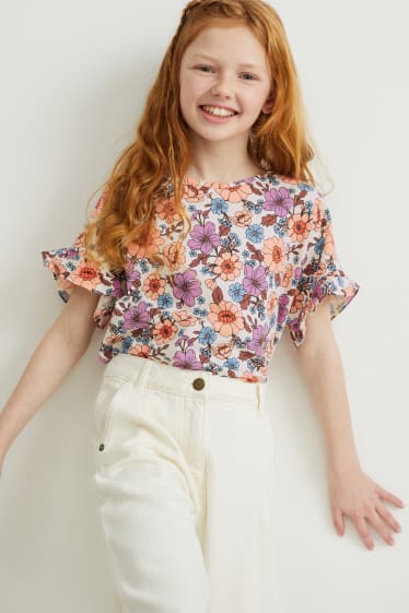 Children - Short sleeve T-shirt - floral - cremewhite