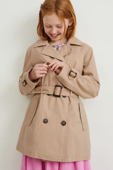 Kinder Mädchen - Trenchcoat - beige