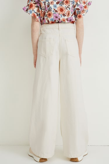 Enfants filles - Pantalon - wide leg - blanc crème