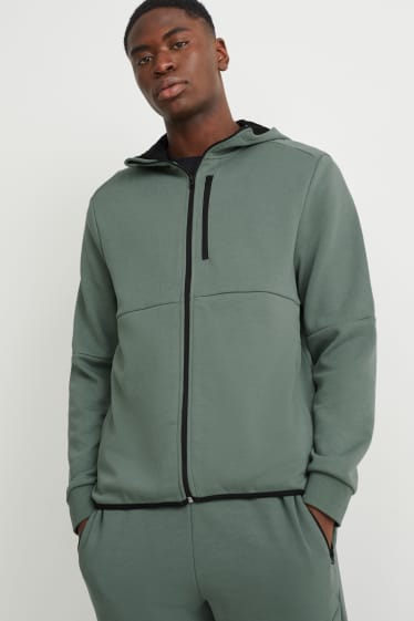 Herren - Sweatjacke mit Kapuze  - grün