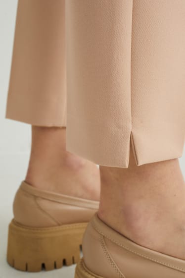 Donna - Pantaloni di stoffa - vita alta - cigarette fit - beige