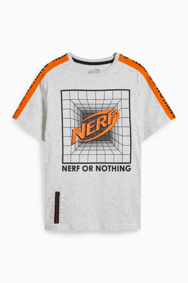 Kinder - NERF - Kurzarmshirt - schwarz / grau