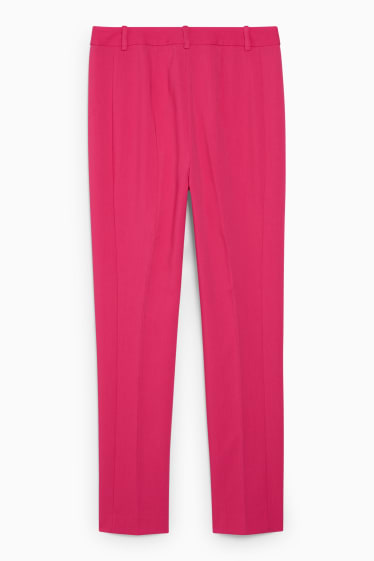 Femmes - Pantalon de bureau - high waist - slim fit - rose