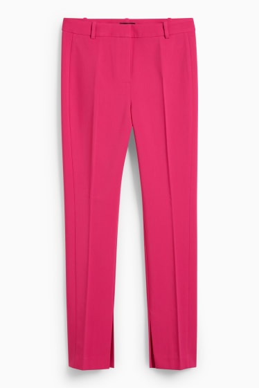 Femmes - Pantalon de bureau - high waist - slim fit - rose