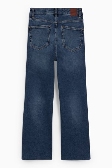 Donna - Flared jeans dal taglio corto - vita alta - LYCRA® - jeans blu