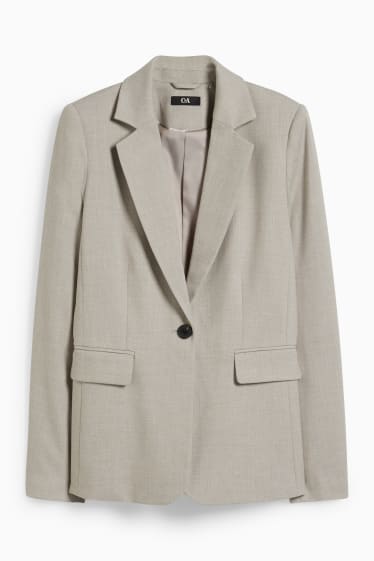 Women - Business blazer - fitted - light gray-melange