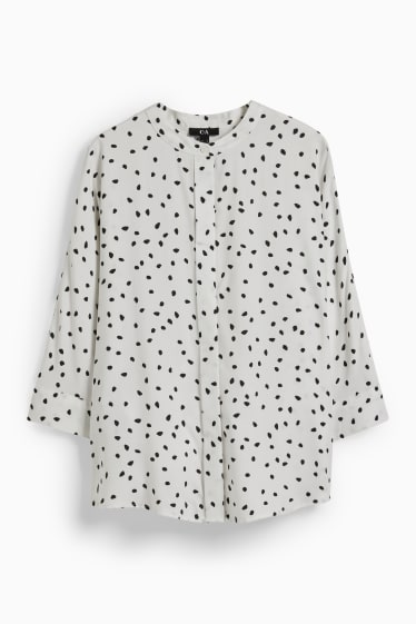 Dona - Brusa - amb fibres Tencel™ Lyocell - blanc/negre