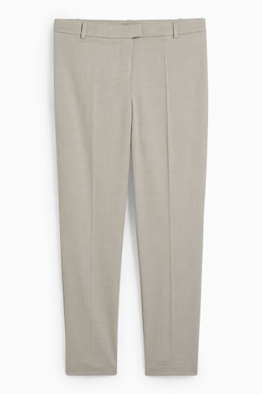 Donna - Pantaloni business - vita media - regular fit - grigio chiaro melange