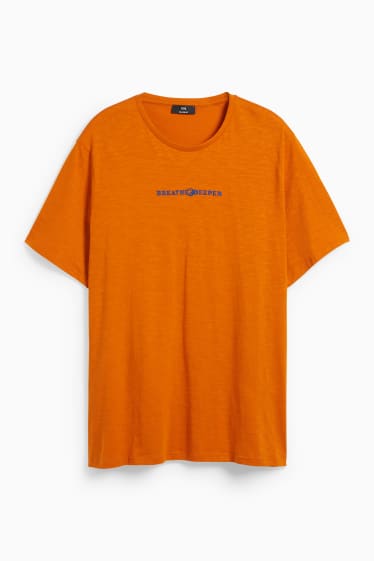 Heren - T-shirt - donker oranje