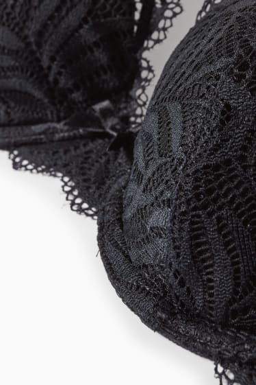 Femmes - Soutien-gorge avec armatures - DEMI - ampliforme - noir