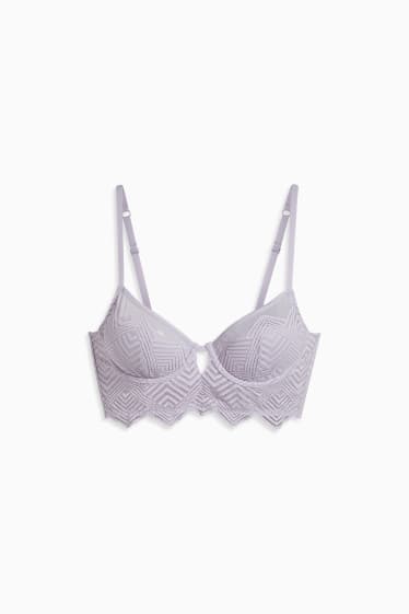 Femmes - Soutien-gorge à armature - DEMI - ampliforme - violet clair