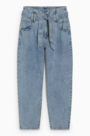 Femmes - Mom jean - high waist - jean bleu clair