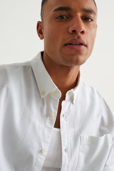 Home - Camisa - regular fit - button-down - blanc