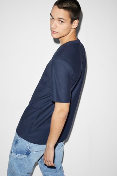 Heren - T-shirt - donkerblauw
