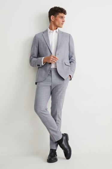 Men - Mix-and-match trousers - slim fit - stretch - LYCRA® - gray