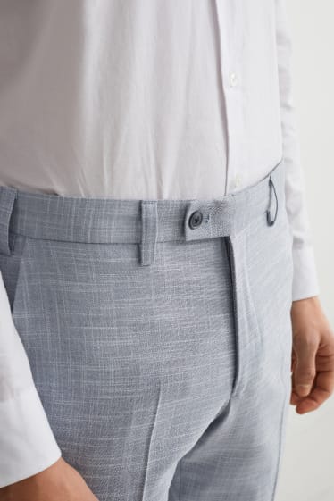 Pánské - Oblekové kalhoty - slim fit - stretch - LYCRA® - šedá